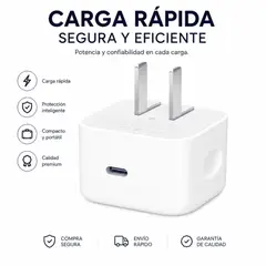 GENERICO - Cargador USB-C Apple 40W Carga Rápida Inteligente