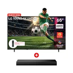 LG ELECTRONICS - Combo Televisor + Barra sonido LG - 65 Pulgadas Nanouhd - Barra Sonido S20a