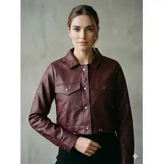 THE CLOTHING COMPANY - Chaqueta Mujer Suede Chic Sintético Ovejera Corta Ajustable