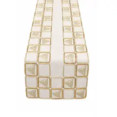 GENERICO - Camino De Mesa Decorativo 40x175cm 210148-BeigeDorado