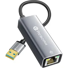 INNOVA - Adaptador Usb A Ethernet Rj45 Cable Nylon Gigabit