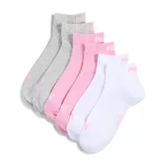 PUMA - Medias Deportivas Original Quarter Plain 3P Rosa Unisex