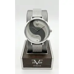 19V69 ITALIA - Reloj V1969 Italia, para mujer, plateado tablero blanco