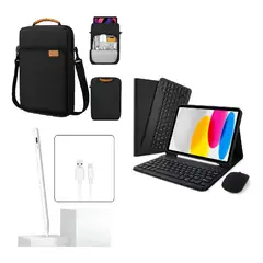 GENERICO - ESTUCHE TECLADO PARA TABLET SAMSUNG S10S9S8S7 + MOUSE + BOLSO + LAPIZ PARA TABLET NEGRO