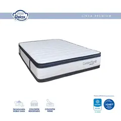 COLCHONES RELAX - Colchón Doble Extra Firme 140x190x26cm Espumado Pillow Top Confort Plus