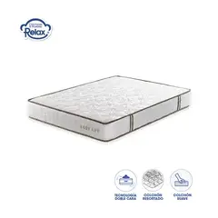 COLCHONES RELAX - Colchón Doble Resortado Semisuave 140x190 Easy Life