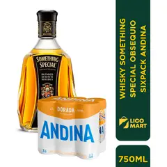 SOMETHING SPECIAL - WHISKY 750 ML OBSEQUIO SIX PACK ANDINA