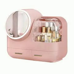 GENERICO - Organizador Maquillaje Espejo Luz Led 3 Tonos Usb