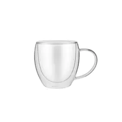 ALANA LIFE - Mug De 250Ml Con Doble Pared Vidrio CAP00850-Transparente