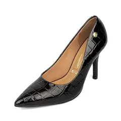 VIZZANO - Tacon Alto Stiletto Negro Croco