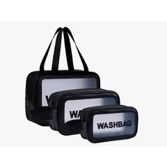 GENERICO - Cosmetiquera Lavable Organizador Maquillaje Viaje Set X3