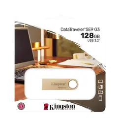 KINGSTON - Memoria Usb 128gb 3.2 Datatraveler Se9 G3 - Dorada
