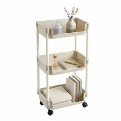 HOGARIST - Carrito Organizador De Ruedas 3 Niveles Acora Gabinetes