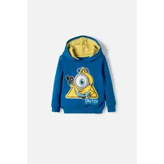 MINIONS - Buzo de con capucha azul para niño 2T a 6T