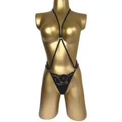 GENERICO - Lenceria Sexy Ropa Interior Femenina Tanga Ligueros 1 Pieza