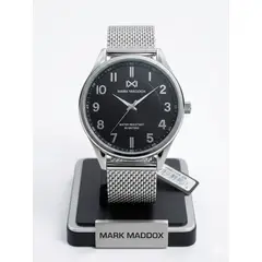 MARK MADDOX - Reloj para hombre , Plateado - Tablero negro