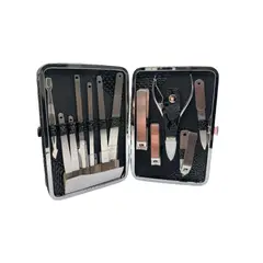 MAZUGI - Kit de manicure premium acero inoxidable 13 piezas