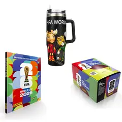 OEM - Album Pasta Dura Mundial 2026 Panini Copa Mundial Fifa 2026 + 104 Sobres + Termo Coleccionable