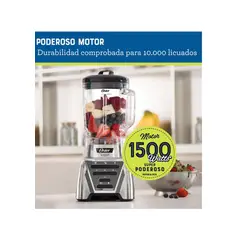OSTER - Licuadora, Xpert Series, Vaso Vidrio 2L, Potente Motor Reversible de 1500 W, Vaso Portátil Plateada