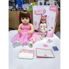 GENERICO - Muñeca realista Bebé Con Sonidos 50 cm Con Accesorios Juguete Niñas