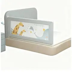 KIDSHOP - Barandilla Protector De Cama Bebe Infantil Seguridad Gris GQ-2-GR