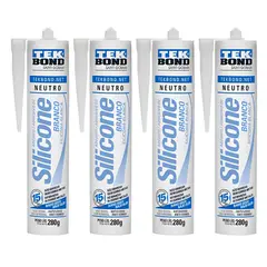 GENERICO - Silicona Neutra Uso General Blanca Tekbond 280ml x4und
