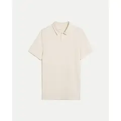 ATMOS - Polo Manga Corta Con Botones Para Hombre Blanco