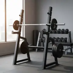 GENERICO - Soporte Rack Para Sentadilla Base Barras Discos Pesas Gym