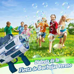 GENERICO - Pistola Burbujas Eléctrica Recargable Infantil Automática