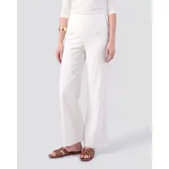 PATPRIMO - Pantalón De Bota Ancha Con Encaje Para Mujer Para Mujer Blanco
