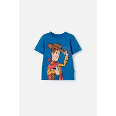 DISNEY - Camiseta de Toy Story manga corta azul para niño 2T a 6T