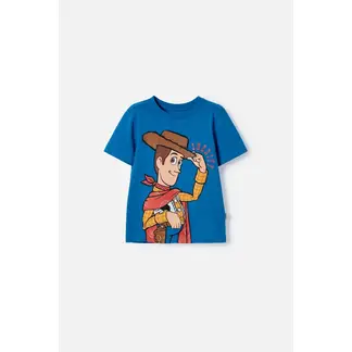 DISNEY - Camiseta de Toy Story manga corta azul para niño 2T a 6T