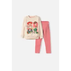 DISNEY - Conjunto de Toy Story con Buzo multicolor para niña 3T a 6T