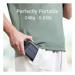 GENERICO - Power Bank Solar 10000mAh Cargador Portátil Con Linterna LED