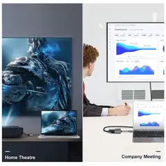 INNOVA - Usb C Hub Adapter 2 In 1, 4k, Hdmi, Vga