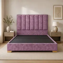 GENERICO - BASE CON CABECERO DOBLE MONACO COLOR LILA