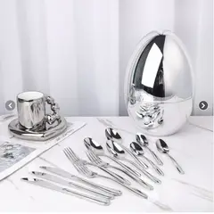 ONE PIXEL - Juego De Cubiertos 24pcs Acero Inoxidable Estuche Huevo