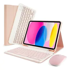 GENERICO - Funda Forro Estuche Teclado Con Trackpad mouse Para ipad 10.2 7/8/9 gen + mouse