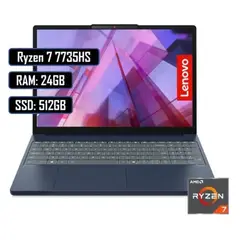 Lenovo - PORTATIL SLIM 3 15ARP10 AMD RYZEN 7 7735HS 24GB DDR5 512GB SSD 15,3" WUXGA COSMIC BLUE