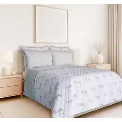 BALI - Colcha Doble Faz para Cama Doble 215×240 + Funda 50×75 Zebra Polialgodón