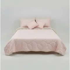 AMERICO SHOP - Cubrelecho Edredon Rosa Cama Doble Queen King