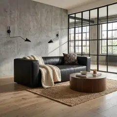 22 GRADOS DECORACION - Sofá Rocco 180cm x 90cm Cuero natural