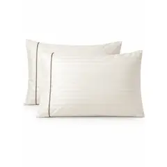 BALI - Fundas de Almohada Beige Premium 55x75 cm con Embone