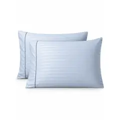 BALI - Fundas de Almohada Gris Plata Premium 55x75 cm con Embone