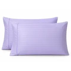 BALI - Fundas de Almohada Lila Premium 55x75 cm con Embone