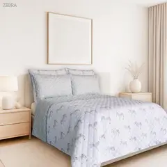 BALI - Colcha Doble Faz para Cama Sencilla 170×240 + Funda 50×75 Zebra