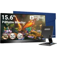 GENERICO - Monitor portátil, extensor de pantalla para portátil FHD IPS ultra delgado de 15.6