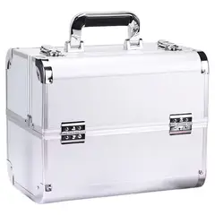 GENERICO - Caja Neceser Metálico Portátil De Maquillaje Profesional
