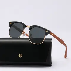 POLASUP - Lentes de Sol Elegante marco metálico clásico de estilo retro proteccion uv mujer hombre