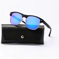 POLASUP - Lentes de Sol polarizado marco metálico clásico de estilo retro proteccion uv mujer hombre